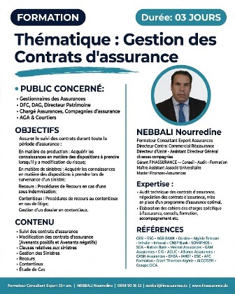 AFFiche Gestion des Contrats d'assurance 2026